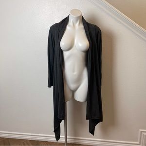 Cable & Gauge dark Grey waterfall cardigan sweater size m/L
